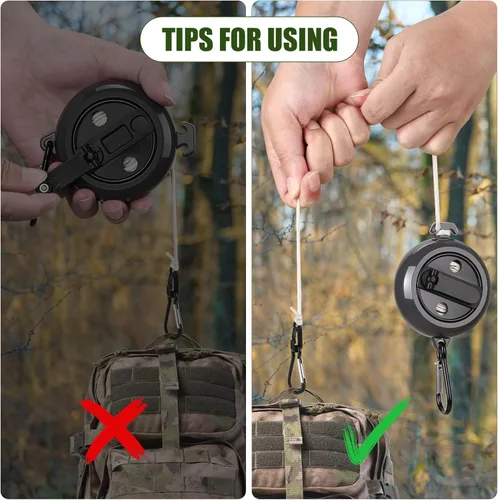 Miniatura 2 de TOBWOLF Treestand Retractable Bow Hoist, 33FT Bow & Gear Hoist for Hunting, 4MM Thickened Rope Quick & Easy Treestand Gear Hoist, Bow Hunting Gear