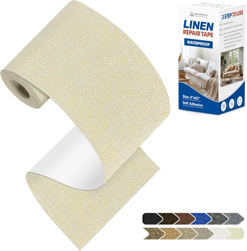 Miniatura 111 de KING MOUNTAIN Parches de reparación de lino fino, tela autoadhesiva, 8 x 11 pulgadas, 2 unidades, multicolor, para sofá de lino (beige)
