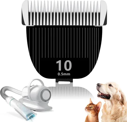 Cuchilla de repuesto para nebot P1 Pro kit de aseo de mascotas y aspiradora, tamaño 10, longitud de corte de 1/50 pulgadas (0.020 in), hecha de hoja