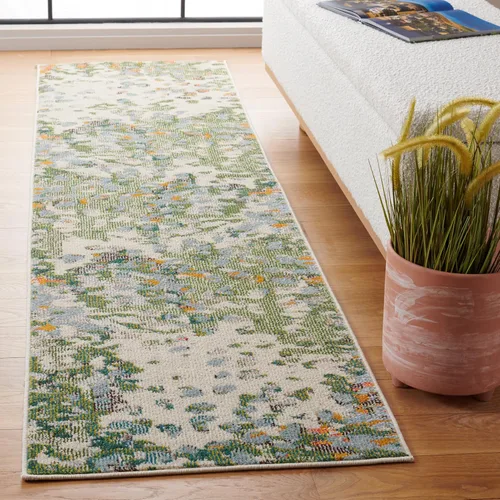 Miniatura 26 de SAFAVIEH colección Monaco MNC225E - Alfombra boho chic con diseño abstracto de acuarela, no suelta pelusa, para sala, habitación, comedor, oficina