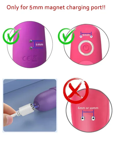 Miniatura 2 de Cable de carga magnético USB DC de 0.197 in, cable de carga de repuesto, 2.6 pies (0.197 in/0.2 pulgadas)