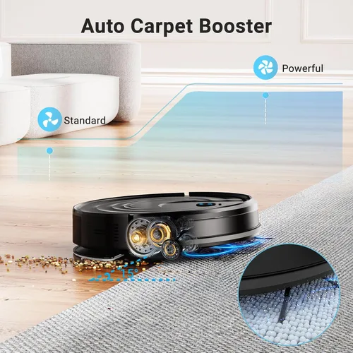 Miniatura 6 de MBYULO Robot Aspirador y Fregona, Robot Aspirador y Fregona 5KPa 650mL 2 en 1 Robot Aspirador y Fregona con Programación WiFi/Alexa/App Robot