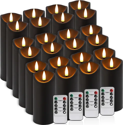 Miniatura 9 de YOROXRG Paquete de 12 velas LED sin llama, funcionan con pilas, impermeables