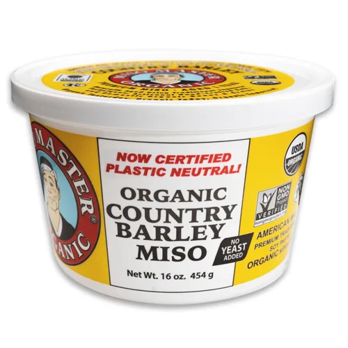 Miniatura 9 de Miso Master Miso orgánico de garbanzos, sin soja, sin gluten, orgánico, sin OMG, vegano, kosher, pasta de miso blanca vegana, tubo de 16 onzas