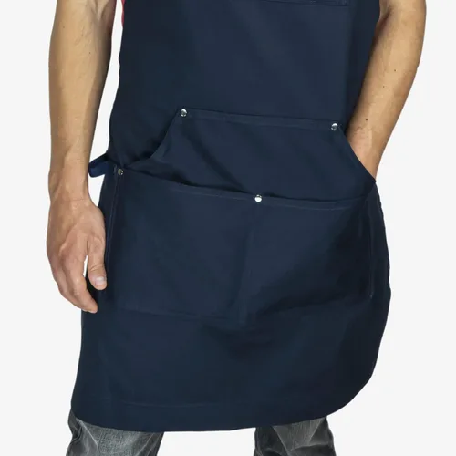 Miniatura 5 de Chef Pomodoro Delantal de chef para hombre y mujer, delantal de cocina con bolsillos y correas ajustables para el cuello, delantal de cocina 100%