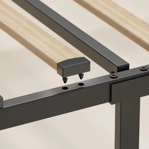Miniatura 6 de Gizoon Estructuras de cama Full con 4 cajones de almacenamiento sobre ruedas y cabecero ajustable, se adapta a colchones de 6" a 12" pulgadas,