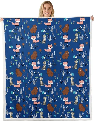 Miniatura 28 de Erosebridal - Mantas de bebé unisex para niños y niñas, mantas de guardería de animales de granja de minky 40x50, manta sherpa con diseño de tractor