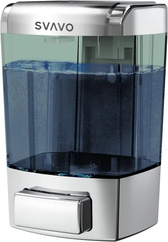 Miniatura 12 de SVAVO Dispensador de Jabón Montado en Pared Dispensador Manual de Jabón para Cocina y Baño Dispensador de Jabón de Mano Recargable para Contenedores