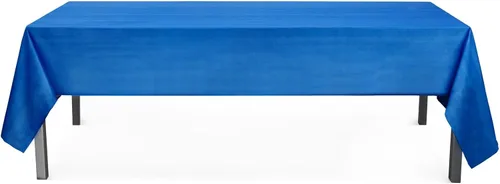 Miniatura 6 de Juvale Mantel rectangular color azul, 54 x 108 pulgadas, paquete de 3, mantel desechable y mantel de plástico para fiestas, fácil limpieza