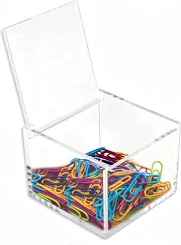 Miniatura 14 de KissYou Caja de acrílico con tapa, caja transparente con tapa con bisagras, almacenamiento de acrílico, soporte para cápsulas de café, organizador