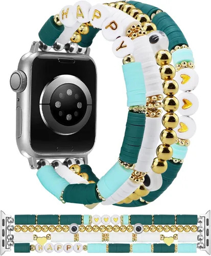 Miniatura 26 de JR.DM Correa de reloj de Halloween Compatible con Apple Watch de 38 mm, 40 mm, 41 mm, 44 mm, 42 mm, 45 mm, 46 mm, linda, preppy, hecha a mano