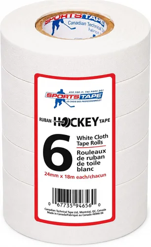 Miniatura 8 de sports tape ST Pro-Grade Cloth Hockey Tape (6 Rolls) - Strong Long-Lasting, Water Resistant Athletic Grip Tape for Lacrosse, Hockey, Baseball &