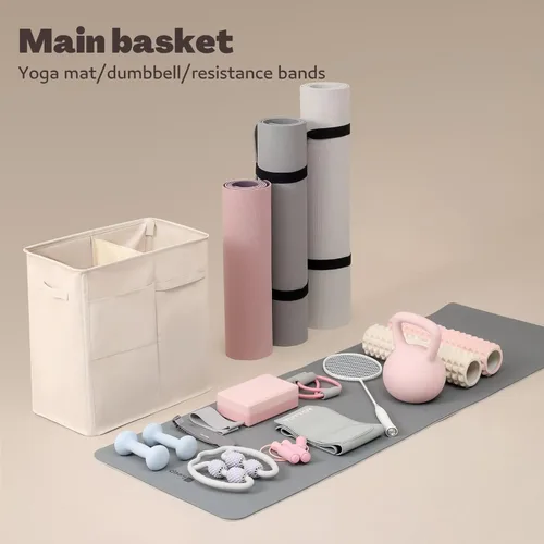 Miniatura 4 de Estante de almacenamiento para gimnasio en casa, organizador de entrenamiento, equipo de ejercicio para correas de esterilla de yoga, tapete de yoga