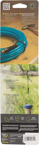 Miniatura 6 de Nite IZE Gear Tie Loopable, el original lazo de goma reutilizable con lazo integrado resistente, 12 pulgadas, negro, paquete de 2, fabricado