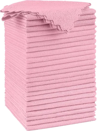 Miniatura 21 de Orighty Paño de limpieza de microfibra a granel, paquete de 50 toallas de tienda, trapos de limpieza reutilizables, toallas de microfibra sin pelusa