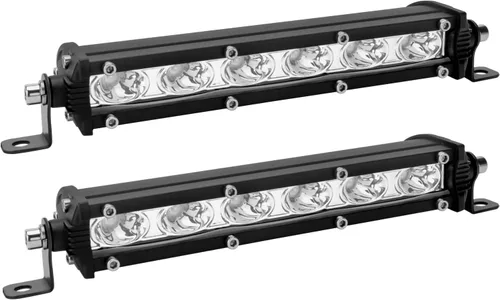 Miniatura 9 de Barra de luz LED verde de una sola fila de 7 pulgadas, 18 W, luces antiniebla, luces antiniebla de conducción de trabajo, 12 V, 24 V, ultrafina