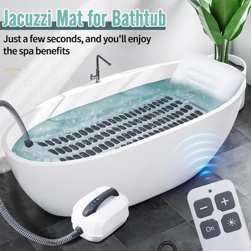 Miniatura 2 de Bañera de burbujas mejorada 2.0, alfombra de baño de burbujas - alfombra de baño de bañera portátil - alfombra de masaje de burbujas eléctrica