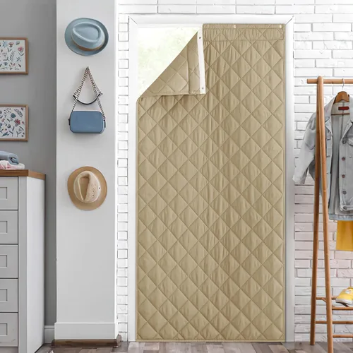 Miniatura 19 de NICETOWN Cortina de puerta con aislamiento térmico, opaca, ahorro de energía, con 3 formas de colgar, material grueso, fácil de instalar, mantiene