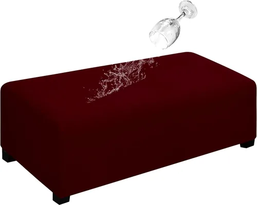 Miniatura 20 de Easy-Going Funda para Otomán Elástica 100% Doble Impermeable Rectangular Plegable Taburete de Almacenamiento Protector de Muebles Funda Suave