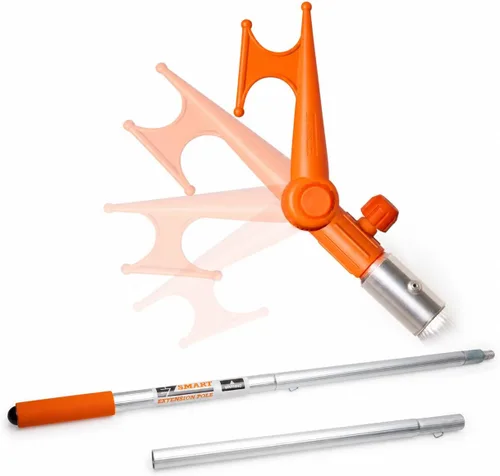 EZ SMART Práctico gancho, gancho multiusos, codo ajustable, atornillado al poste de extensión de rosca estándar para colgar comederos de pájaros,