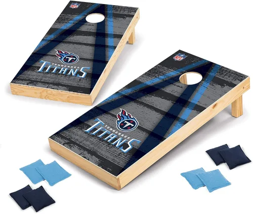 Miniatura 28 de Wild Sports - Set para jugar al cornhole (meter sacos pequeños en un agujero) con tablero de madera de 2 x 4 pies y 8 sacos con frijoles, diseño