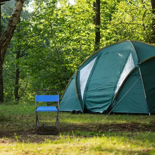 Miniatura 7 de STOBAZA Silla de camping pequeña y plegable ligera, portátil, para exteriores, diseño ergonómico, fácil almacenamiento y transporte para pesca