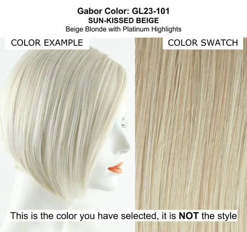 Top Pefect Hair Topper Color GL 23-101 SUN-KISSED BEIGE - Pelucas Gabor de 10 pulgadas de largo con clip en Flexlite sintético oculta adelgazamiento