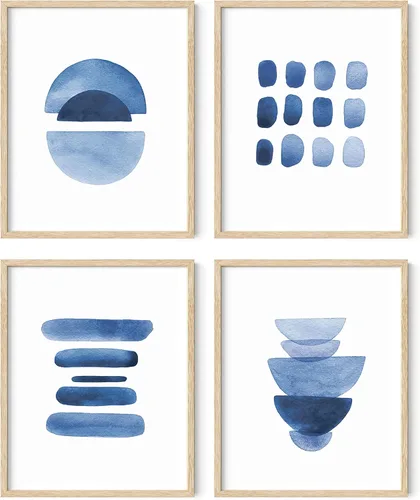 Miniatura 104 de HAUS AND HUES Arte abstracto para pared en blanco y negro, juego de 4 pósteres minimalistas en blanco y negro para paredes, pósteres estéticos Juego