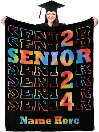 Miniatura 11 de D-Story Manta personalizada con foto, regalos de graduados universitarios para ella, regalos de graduación de felicitaciones, mantas personalizadas