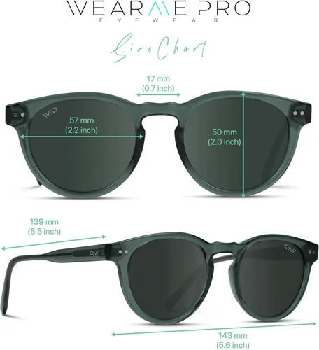Miniatura 8 de WearMe Pro - Gafas de sol polarizadas retro redondas clásicas