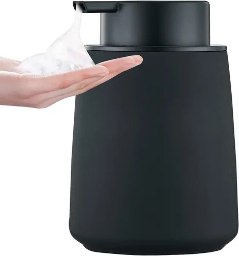 Miniatura 13 de Dispensador de jabón de manos de espuma de 12 onzas, dispensador de jabón espumoso negro para baño con bomba fácil de presionar, dispensador