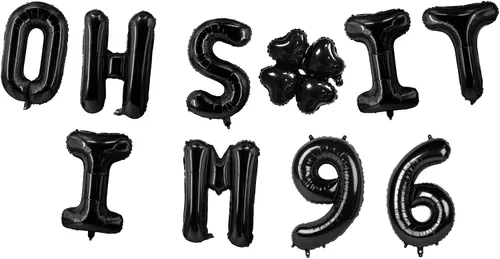 Miniatura 25 de Globos de látex de 16 pulgadas con texto en inglés "Oh I'm 14" Black Hallo Fourteen Cheers to 14 Years Old Theme Decor for Man Woman Happy 14th