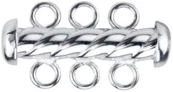 Miniatura 2 de Blanco Triple Strand Collar De Perlas Cultivadas De Agua Dulce, 181920" longitudCalidad AAAA