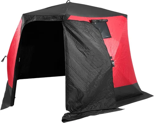 VEVOR Portable Pop-Up Tent, 1-8 Person Insulated Shelter, Large Fishing Area, Hub-Style Shanty for Winter Fishing, Waterproof Oxford Ice Cube with