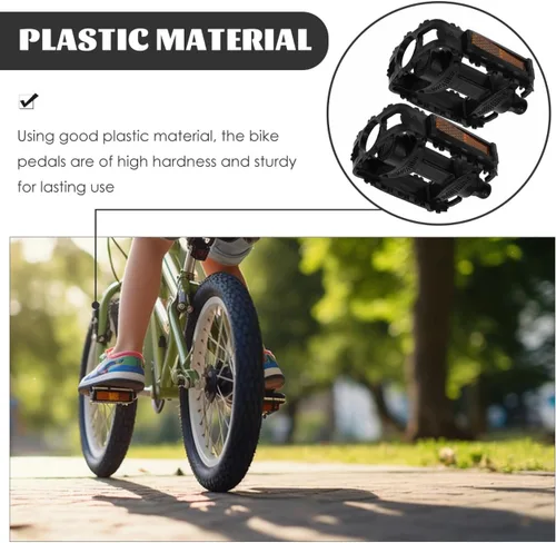 Miniatura 8 de Par de pedales de bicicleta para niños, 3.93 x 2.55 pulgadas, ligeros, antideslizantes, pedales de ciclismo para niños, bicicletas de montaña