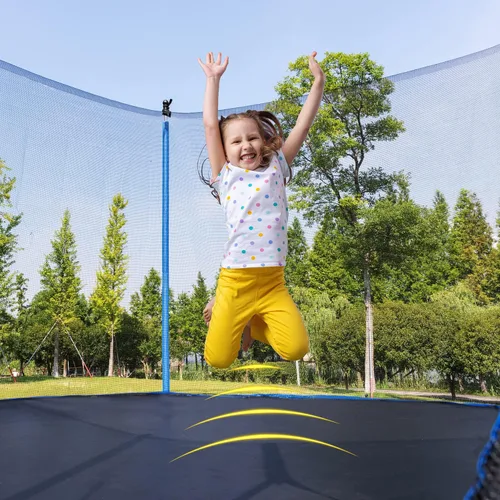 Miniatura 2 de Trampolín para exteriores de 1500 libras y 16 pies con red de seguridad, trampolín recreativo resistente para patio trasero para niños y adultos