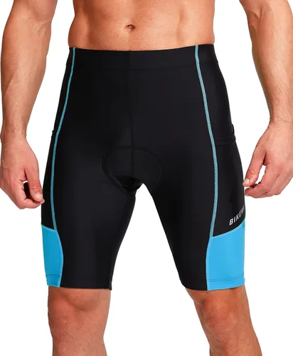 Miniatura 3 de Bikewa Pantalones cortos de ciclismo para hombre con acolchado 3D para ciclismo de carretera, ciclismo de montaña, ciclismo UPF 50+, bolsillos