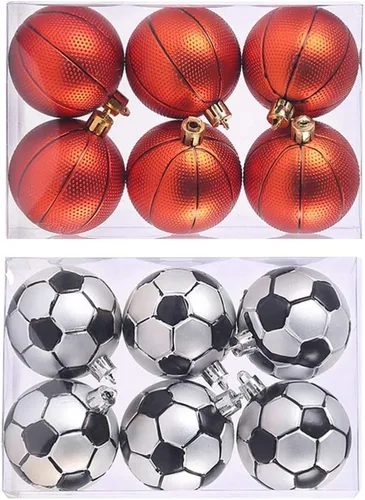 Miniatura 4 de 12 piezas de suministros de fiesta de fútbol pelota de fútbol rugby adornos colgantes decoraciones de bolas temáticas de deportes decoraciones