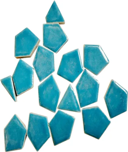 Azulejos de Cerámica Azul Claro para Mosaico, Azulejos de Mosaico para Manualidades, Suministros para Hacer Arte de Mosaico de Tamaños Grandes y