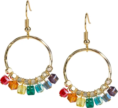Miniatura 3 de Aretes de protección curativa de equilibrio de chakras bohemios hechos a mano para mujer, Zinc, Piedra auténtica