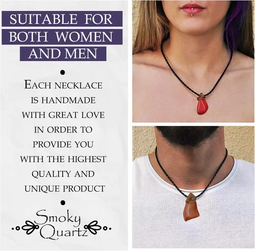 Miniatura 4 de Pendant Chakra Necklace with Genuine Healing Crystal Stone, Crystals Jewelry for Women and Men, Girls, Boys, Handmade with Love, Spiritual Gifts for