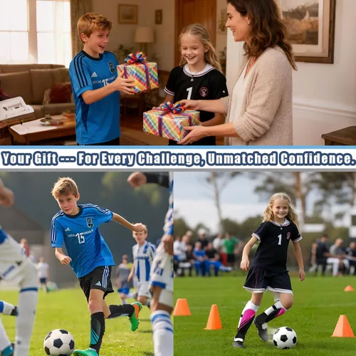 Miniatura 5 de newox - Espinilleras de fútbol para niños y jóvenes, protección de espinilleras para niños y niñas de 3 a 15 años, para niños y niñas Azul