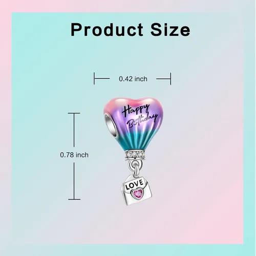 Miniatura 6 de LUXILLA Abalorio de plata de ley 925 para madre, hija, abuela, para familia, amor, madre, hija, abuela, para pulseras, collares, dijes, joyas