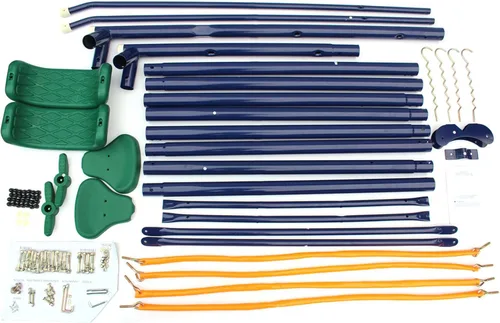 Miniatura 7 de Juego de columpios de metal resistentes para exteriores para niños