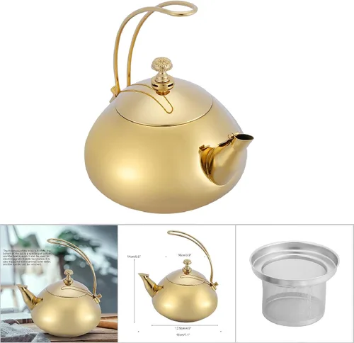 Miniatura 3 de Yctze Tetera de acero inoxidable de 1.5 L, con calefacción rápida de agua, compatible con cocina de inducción, tetera de cocina para agua hirviendo