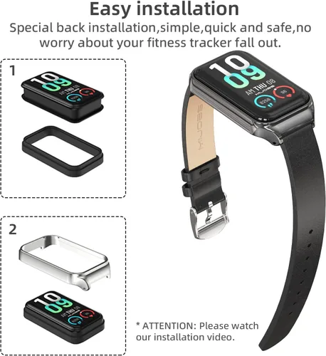 Miniatura 7 de Strap for Amazfit Band 7 Microfiber Leather Replacement Strap Watch Wrist Band Smart Bracelet Accessories for Amazfit 7 Fit