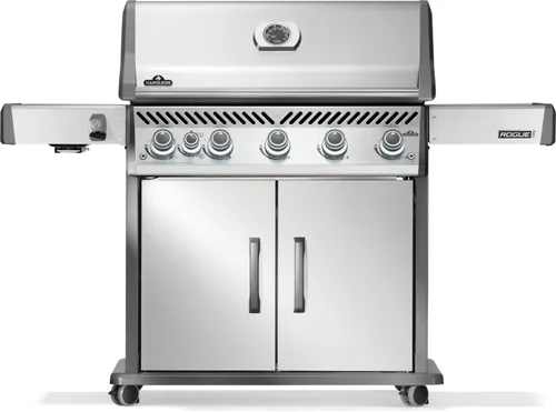 Miniatura 9 de Napoleon Rogue PRO 425 Parrilla de gas propano con quemador lateral infrarrojo, negro, parrilla duradera de 4 quemadores para patio trasero