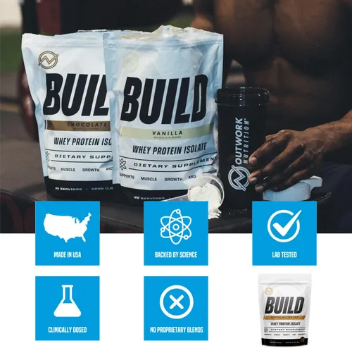 Miniatura 6 de Outwork Nutrition Proteína aislada de suero en polvo, acelera la construcción muscular y la recuperación, baja en lactosa, sin gluten, suplemento