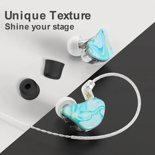 Miniatura 3 de BASN MMCX - Auriculares intraurales con monitor de oído, auriculares IEM de triple driver para músico y baterista, auriculares estéreo HiFi