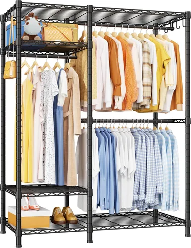 Miniatura 11 de Perchero Ulif F7, perchero de ropa resistente, percheros para colgar ropa, 6 niveles, estante de almacenamiento portátil independiente para armario